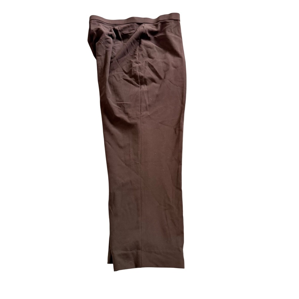 Briggs New York Dress Pants Womens 18W Brown Straight Leg Stretch Career Office